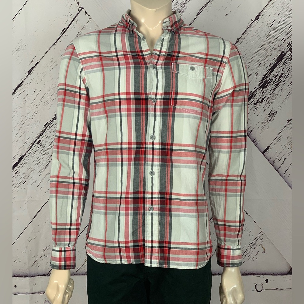 Button down plaid shirt